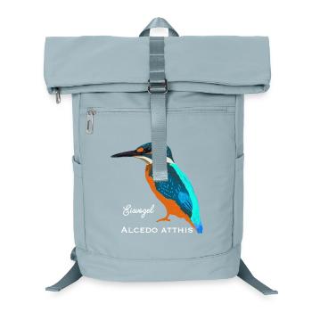 Kingfisher, scientific / German name - Laptop Backpack - ice blue - Front
