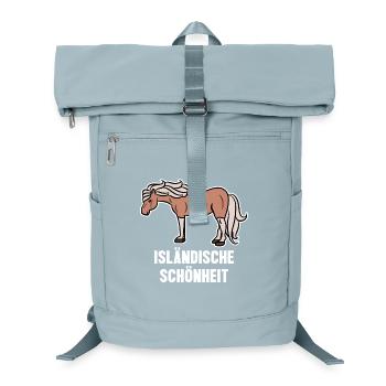 Islandpferde Pferdenarr Pferdeliebe Statement - Laptop-Rucksack  - Eisblau - Vorne