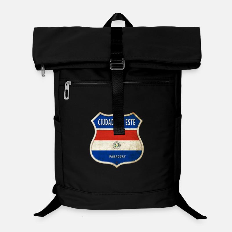 Ciudad del Este Paraguay Drapeaux Design Sac à dos ordinateur