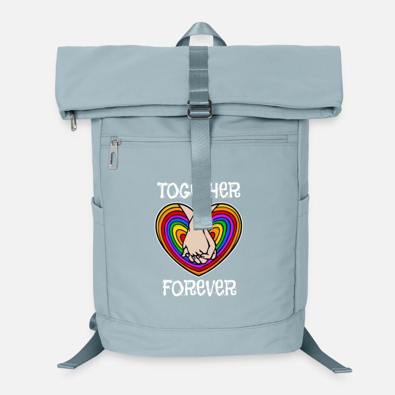 Bisexual Rainbow Lgbt Statement Heart Relationship Laptop Backpack