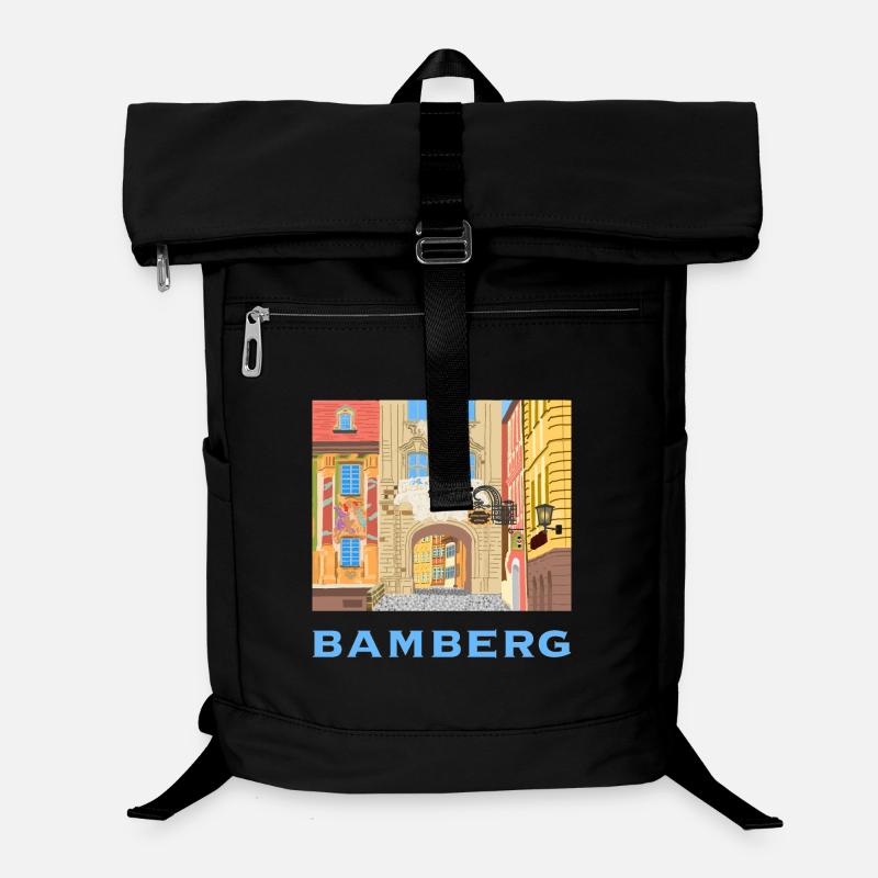 Bamberg, Town Hall, Bavaria, Germany, drawing Laptop Backpack