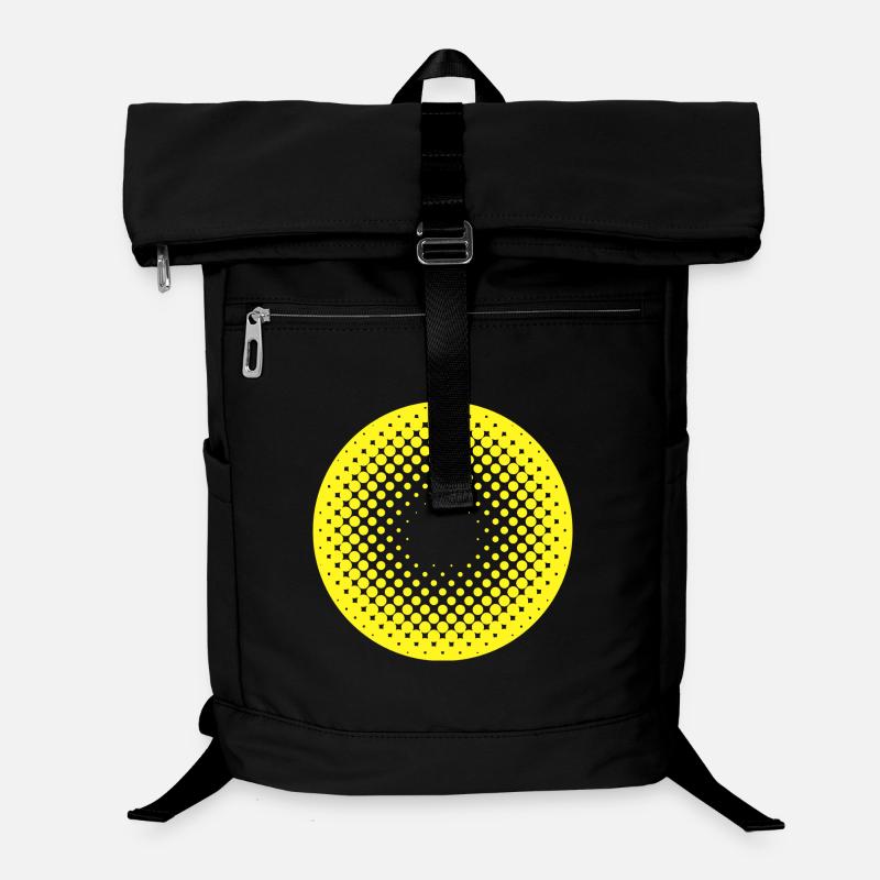 Sonnenkreis Halftone Muster Laptop-Rucksack 
