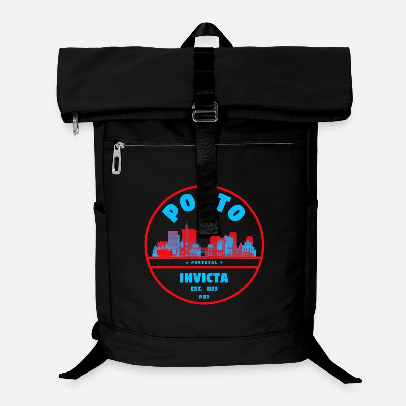 Porto Invicta Stempel Stadtbild Laptop-Rucksack 