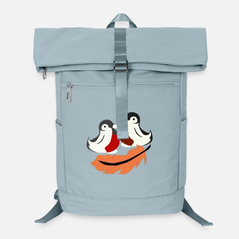 herbstvögel, niedliches vogelpaar mit feder Laptop-Rucksack 