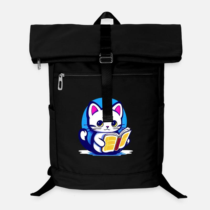 Cat reads a book Laptop Backpack