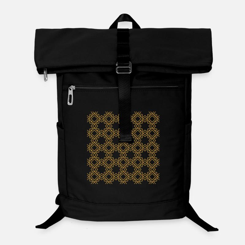 Golden arab islamic pattern Laptop Backpack