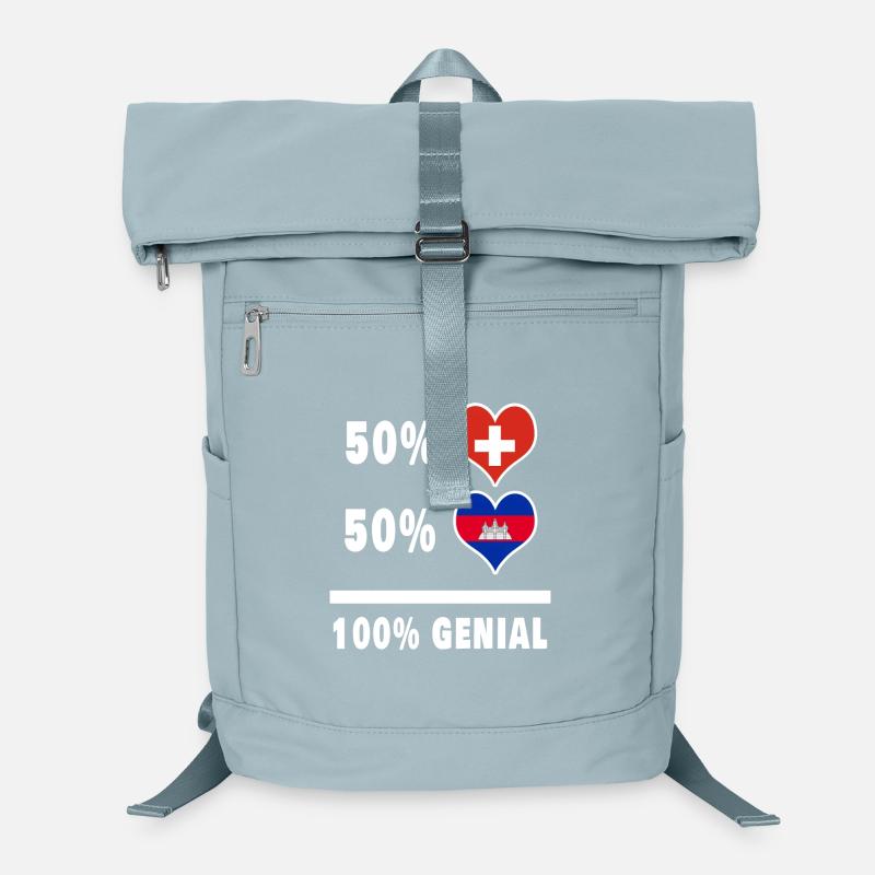Cambodia and Switzerland 100% Awesome Flag Laptop Backpack