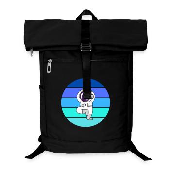astronaute, flying fusée espace - Sac à dos ordinateur - noir - Devant