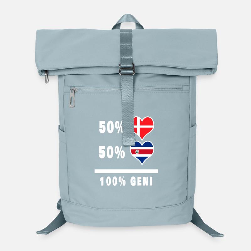Costa Rica and Denmark 100% Genius Flag Laptop Backpack