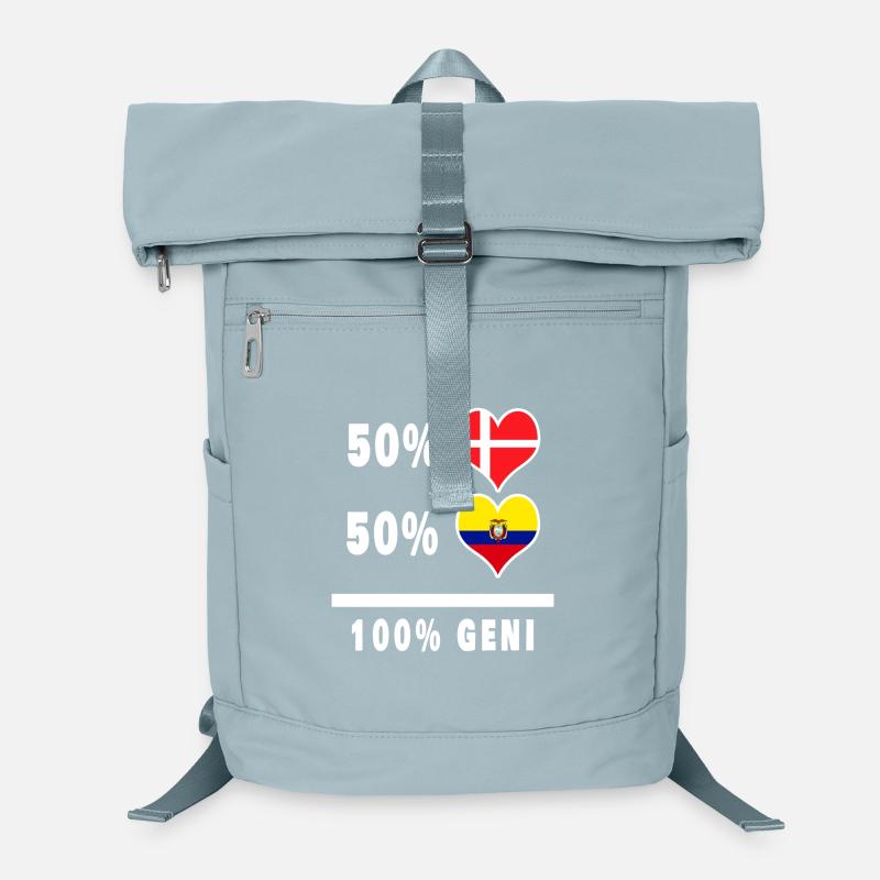 Ecuador and Denmark 100% genius flag Laptop Backpack