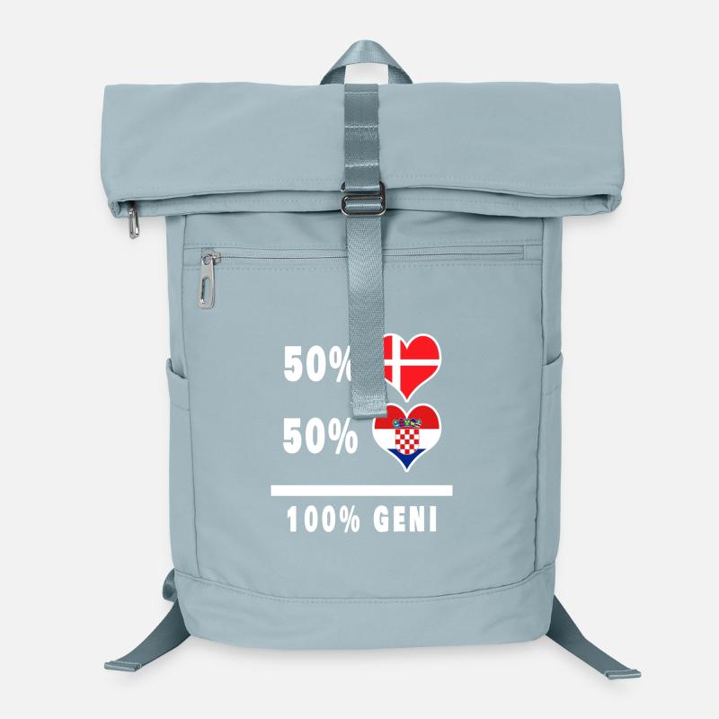 Croatia and Denmark 100% genius flag Laptop Backpack
