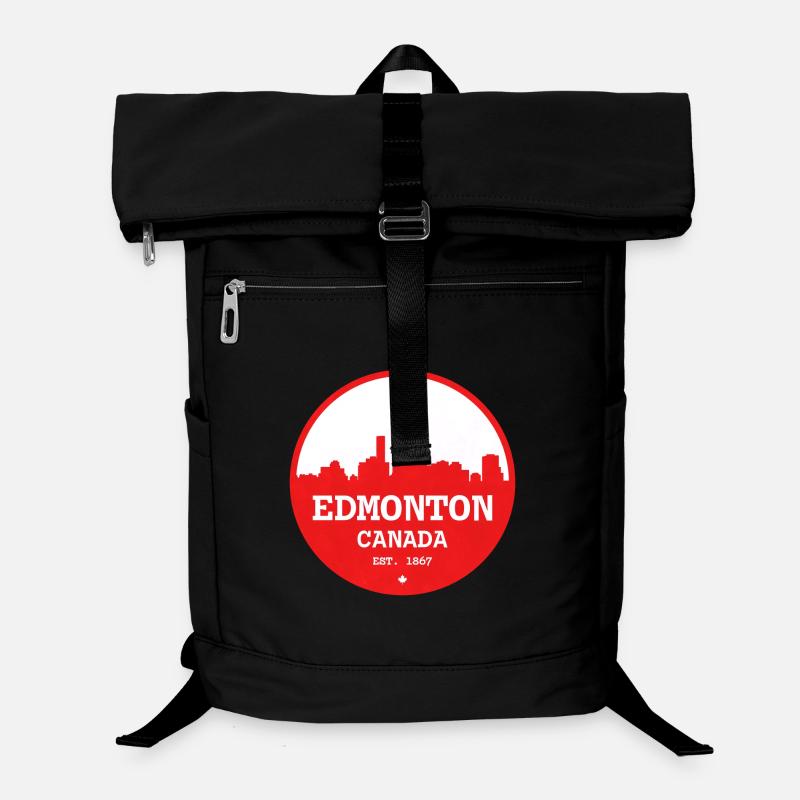 Edmonton Skyline Circle Laptop Backpack