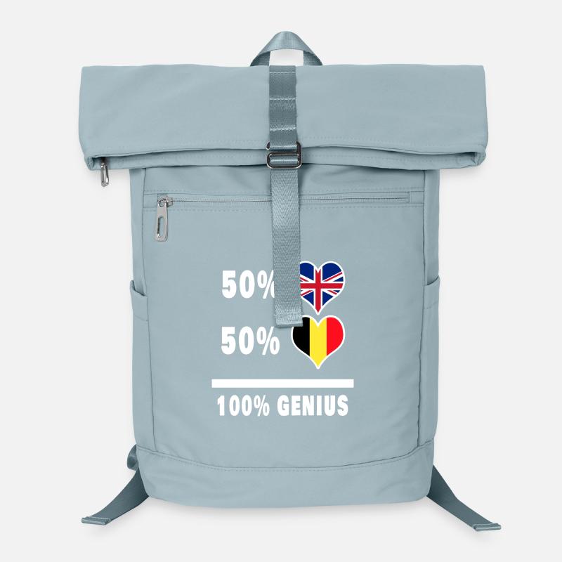 Belgique et Grande-Bretagne 100% Genius Flag Sac à dos ordinateur