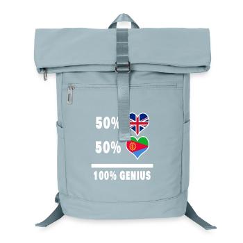 Eritrea und Großbritannien 100% Genius Flagge - Laptop-Rucksack  - Eisblau - Vorne
