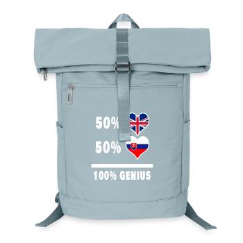 Slowakei und Großbritannien 100% Genius Flagge - Laptop-Rucksack  - Eisblau - Vorne