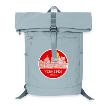 Winnipeg Stadtsilhouette Kreis - Laptop-Rucksack  - Eisblau - Vorne