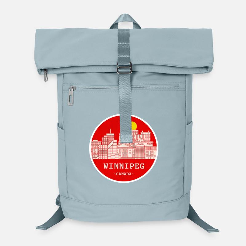 Winnipeg City Skyline Circle Laptop Backpack