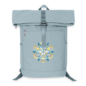 Geometric Mandala Design Blue Gold - Laptop Backpack - ice blue - Front