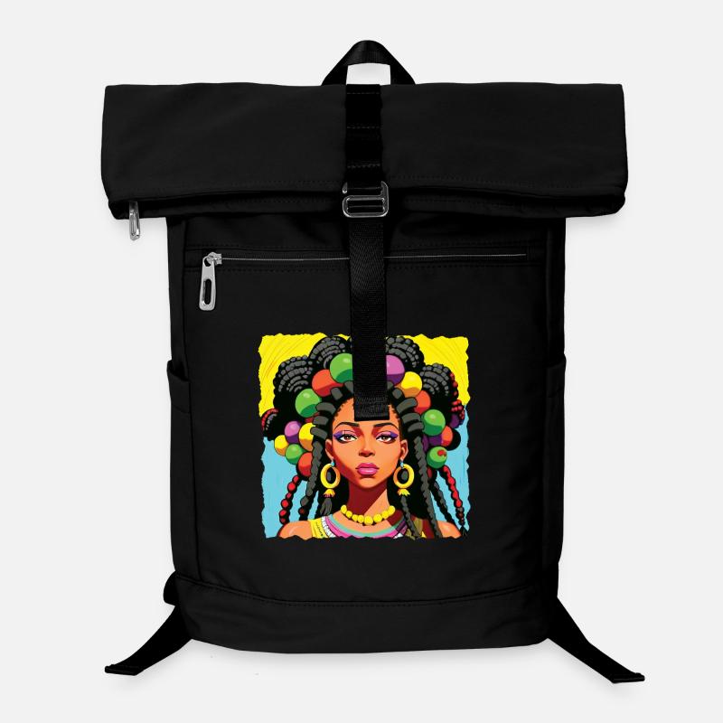 Femme noire avec des dreadlocks Sac à dos ordinateur