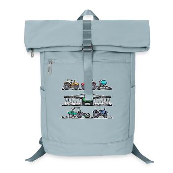 Tractor Agriculture Motor Vehicle Farmer Field - Laptop Backpack - ice blue - Front