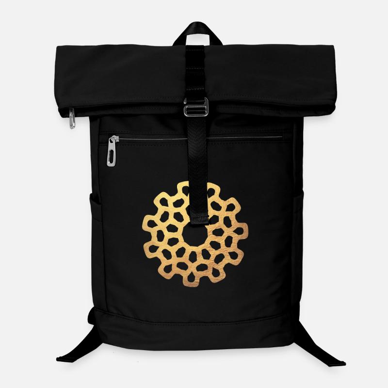 Sun Gold Ornament Yoga Meditation Concentration Laptop Backpack