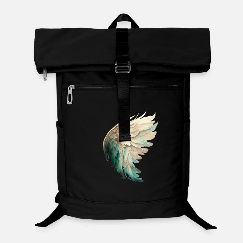 Aile d'oiseau pastel élégante - Sac à dos ordinateur - noir