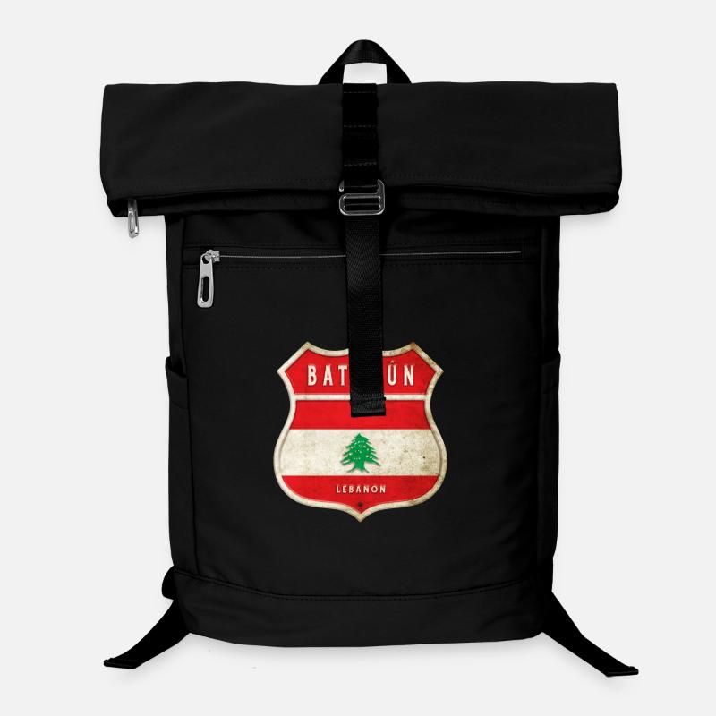 Batroun Liban Armoiries Drapeaux Design Sac à dos ordinateur