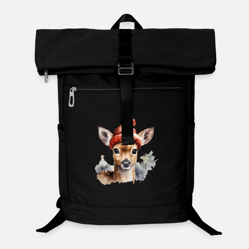Rehkitz mit Mütze Laptop-Rucksack 