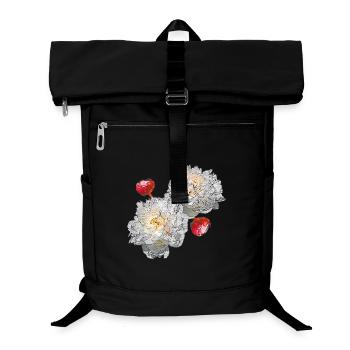 Pfingstrosen, Blumenmotive, gartenliebhaber - Laptop-Rucksack  - Schwarz - Vorne