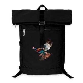 Fasan Geschenk Vogel Natur Tier Rebhuhn Wachtel - Laptop-Rucksack  - Schwarz - Vorne