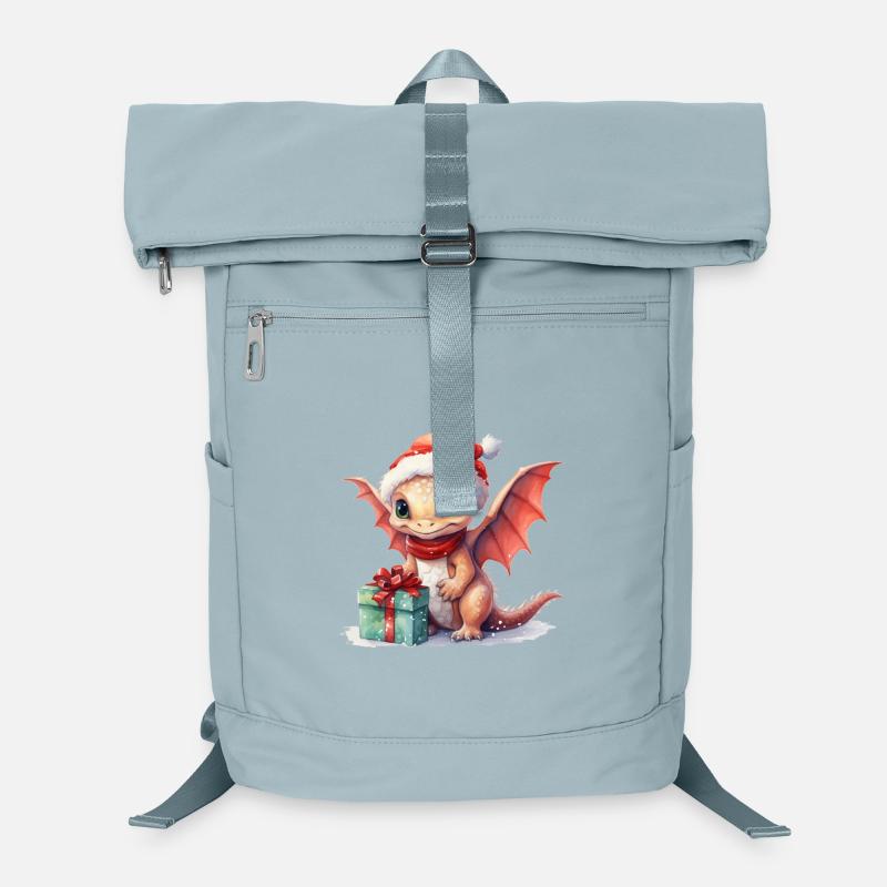 Dragon de Noël avec cadeau Sac à dos ordinateur
