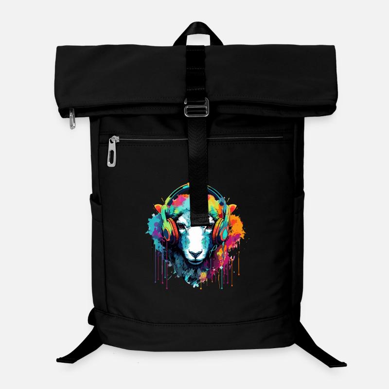 Sheep With Headphones Sheep Animals Laptop Backpack