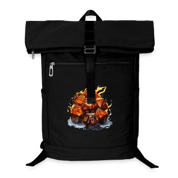 W20 Feuer Und Eis Fantasy RPG Shirt - Laptop Backpack - black - Front