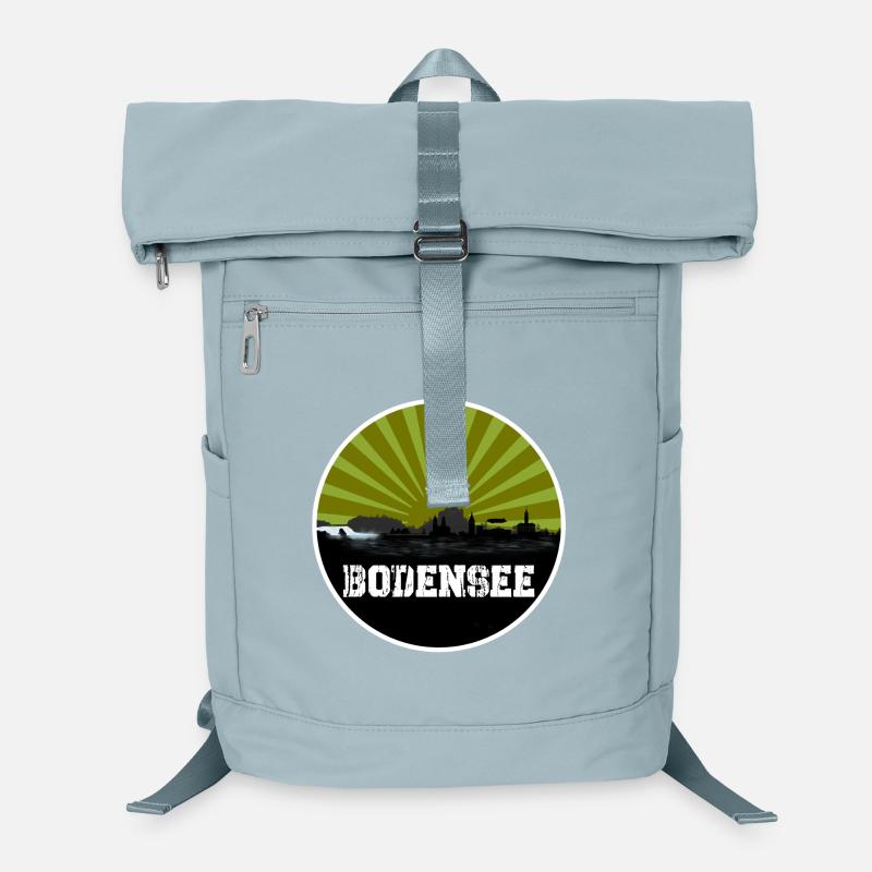 Lake Constance Retro Skyline Laptop Backpack