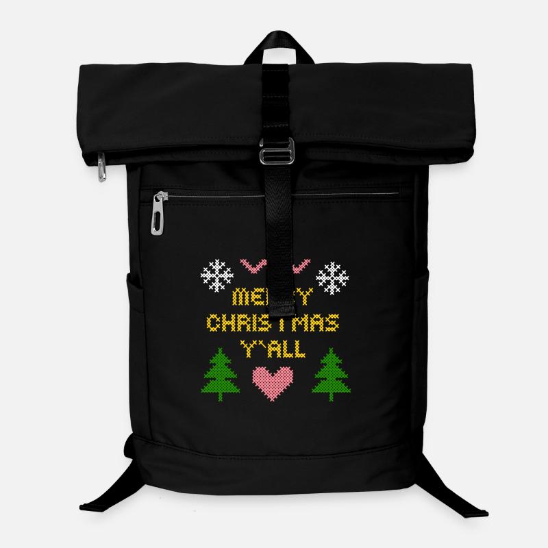 Joyeux Noël Pixel Art Design Sac à dos ordinateur