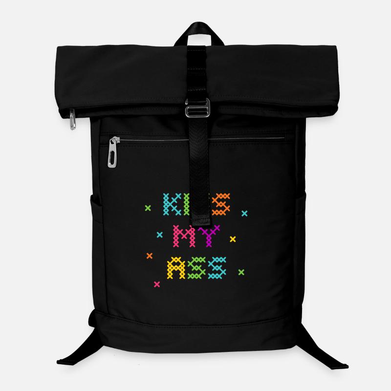 Regenbogen Kreuzstich Wort Kunst Design Laptop-Rucksack 
