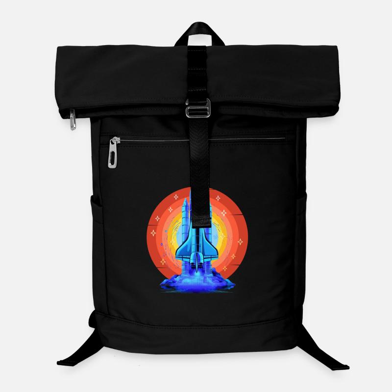 BLAUES SPACE SHUTTLE RETRO VINTAGE Laptop-Rucksack 