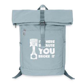 Job Statement Workaholic Mechaniker Arbeiter - Laptop-Rucksack  - Eisblau - Vorne