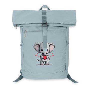 Niedliches Elefant Baby mit Herz, Valentinstag - Laptop-Rucksack  - Eisblau - Vorne
