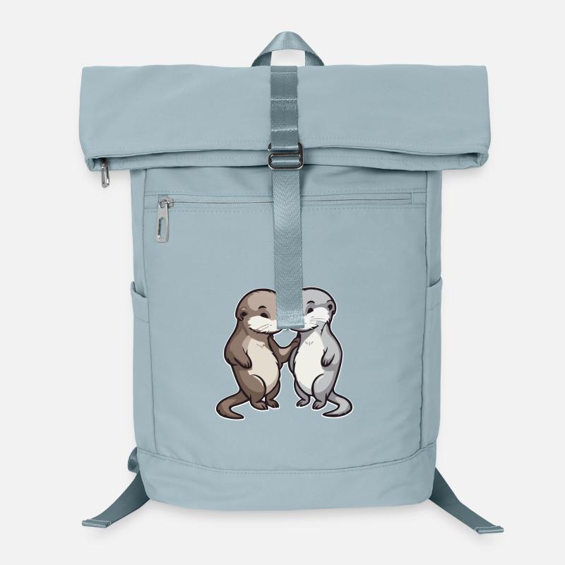 Verliebte Otter Herzen Liebe Laptop-Rucksack 