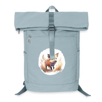 Wildschwein Ferkel Aquarell - Laptop-Rucksack  - Eisblau - Vorne
