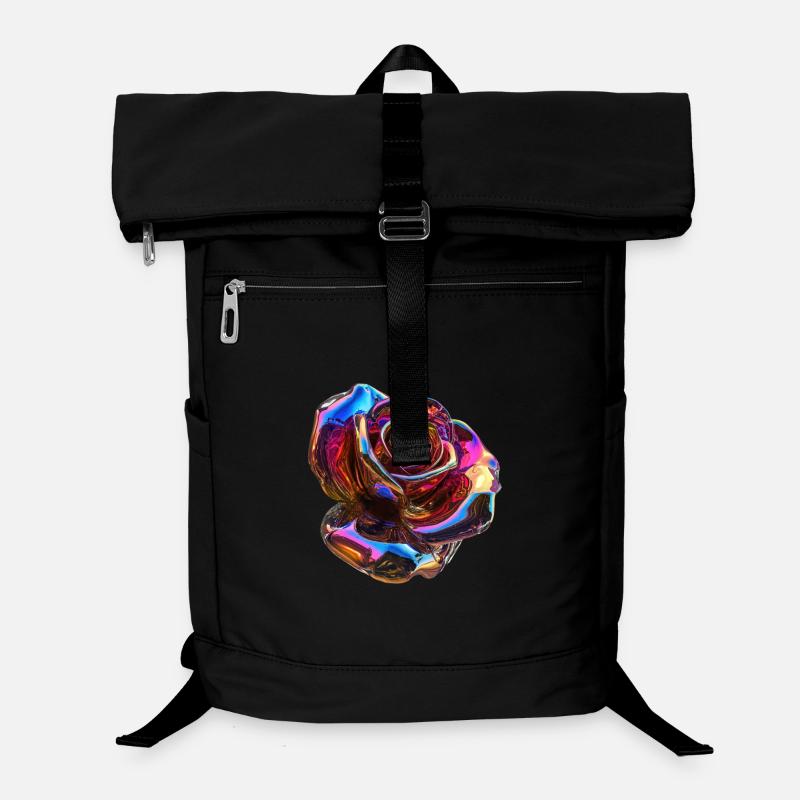 Rose arc-en-ciel irisée Sac à dos ordinateur