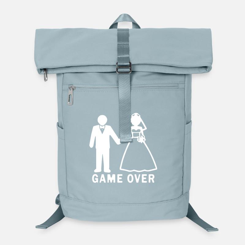 Bride and Groom Game Over Newlyweds Wedding Laptop Backpack