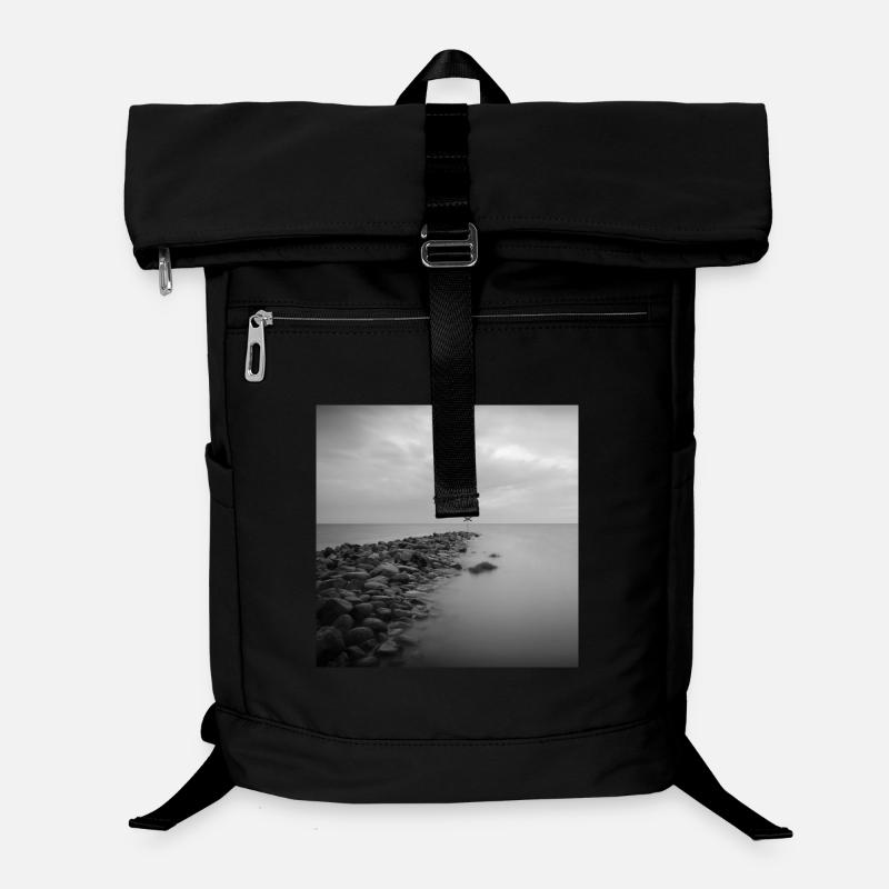 Wellenbrecher Nordsee Büsum Dithmarschen Poster Laptop-Rucksack 