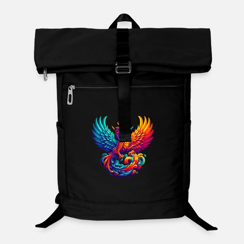 Hyper Flames of Majestic Phoenix Laptop Backpack
