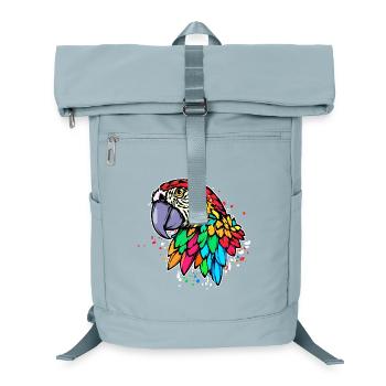 Animal, Bird, Parrot, Bird Lover, Zoo, Tropical - Laptop Backpack - ice blue - Front