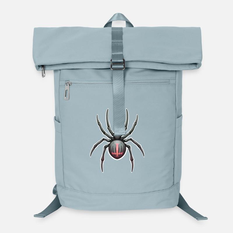Dunkle Spinne mit rosa Markierungen Laptop-Rucksack 