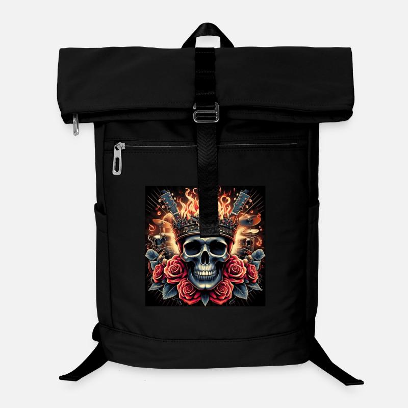 Burning Skull Laptop Backpack