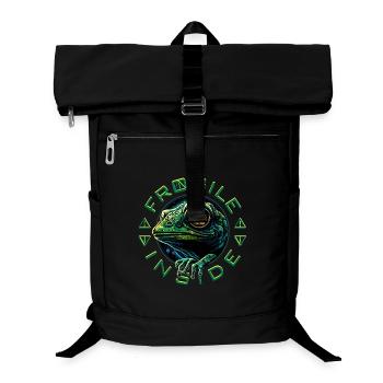Frogile Inside - Laptop-Rucksack  - Schwarz - Vorne