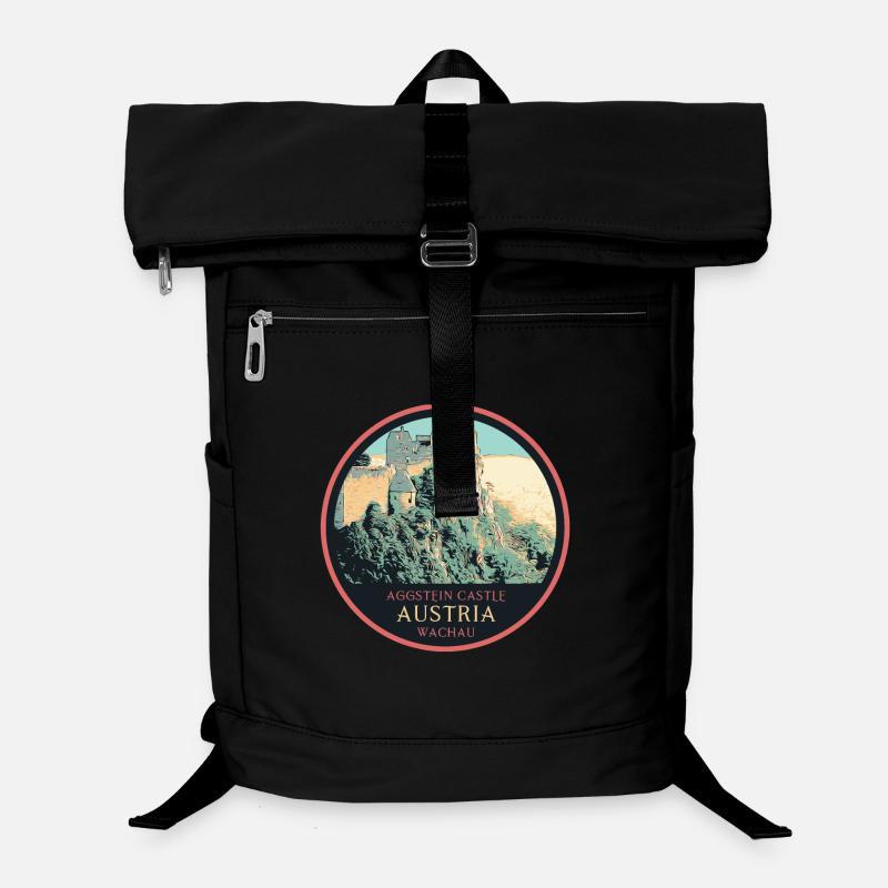 illustration Aggstein Castle, Wachau, Austria Laptop Backpack